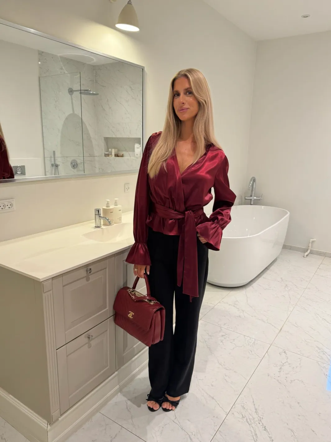 Sale BYIC Freyaic Shirt A2591 Bordeaux Satin