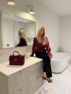 Sale BYIC Freyaic Shirt A2591 Bordeaux Satin