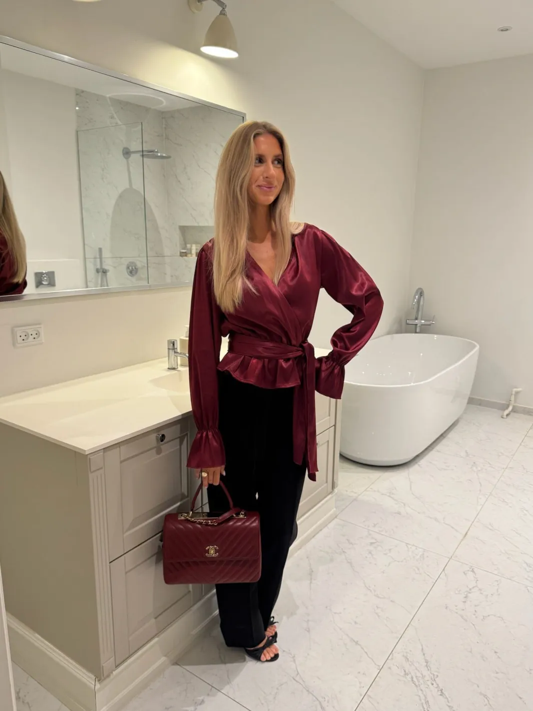 Sale BYIC Freyaic Shirt A2591 Bordeaux Satin