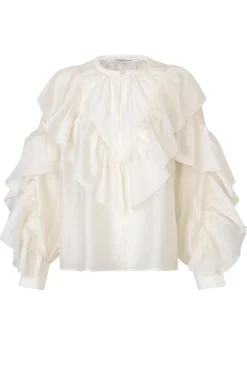 Discount Second Female Fria Frill Blouse 60121 0508 Tofu