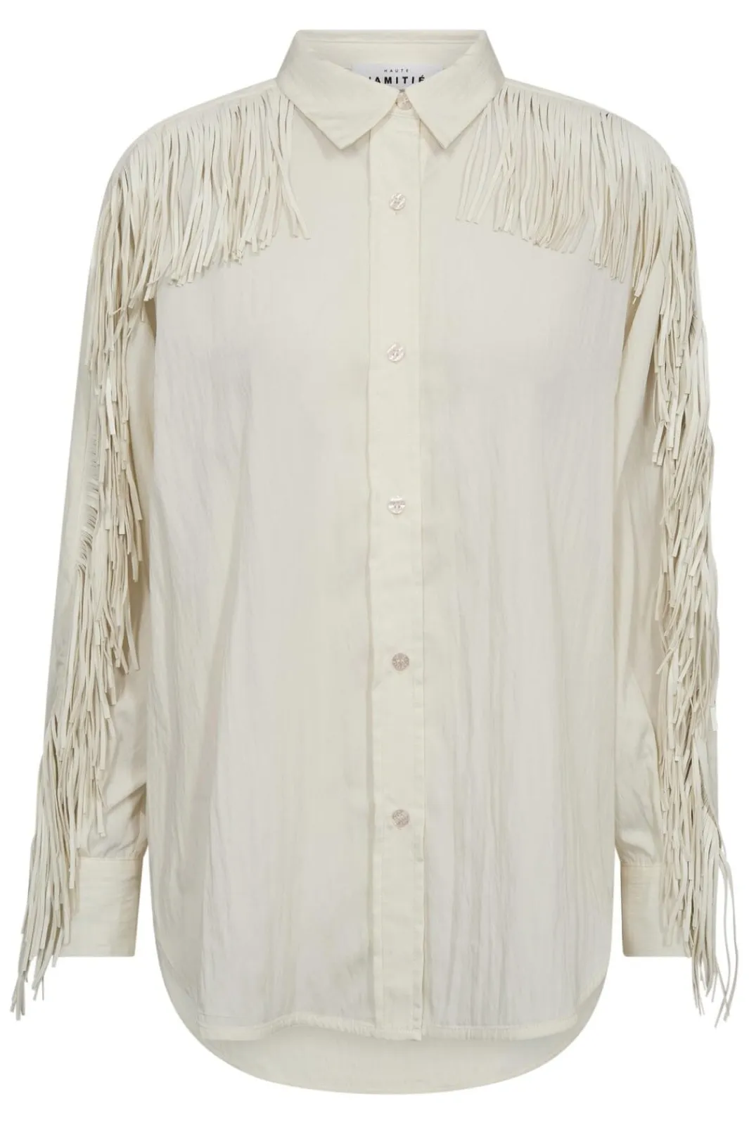 Online Haute L'Amitié Fringe Shirt HL10298 Off-White