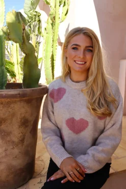 Best Liberte Fro Heart Pullover 22259 Ivory Rose Heart