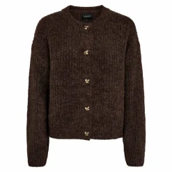 Online Liberte Fro O-Neck Cardigan 22260 Chocolate