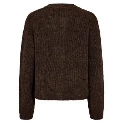 Online Liberte Fro O-Neck Cardigan 22260 Chocolate