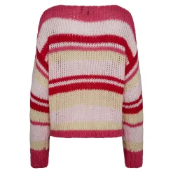 Outlet Liberte Frodine Stripe Pullover 22261 Pink Red Rose Stripe