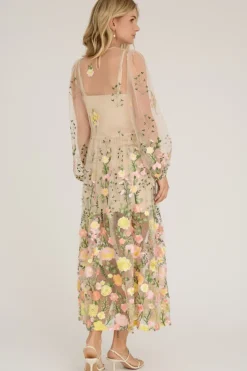 Clearance A-View Fuschia Dress 201 Sand/Yellow