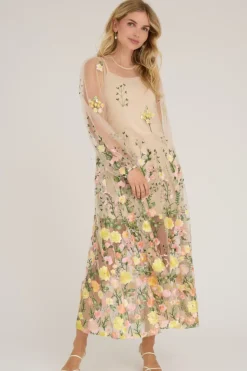 Clearance A-View Fuschia Dress 201 Sand/Yellow