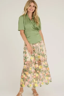 Hot A-View Fuschia Skirt 201 Sand/Yellow