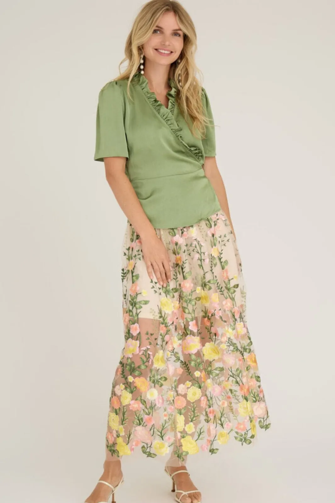 Hot A-View Fuschia Skirt 201 Sand/Yellow