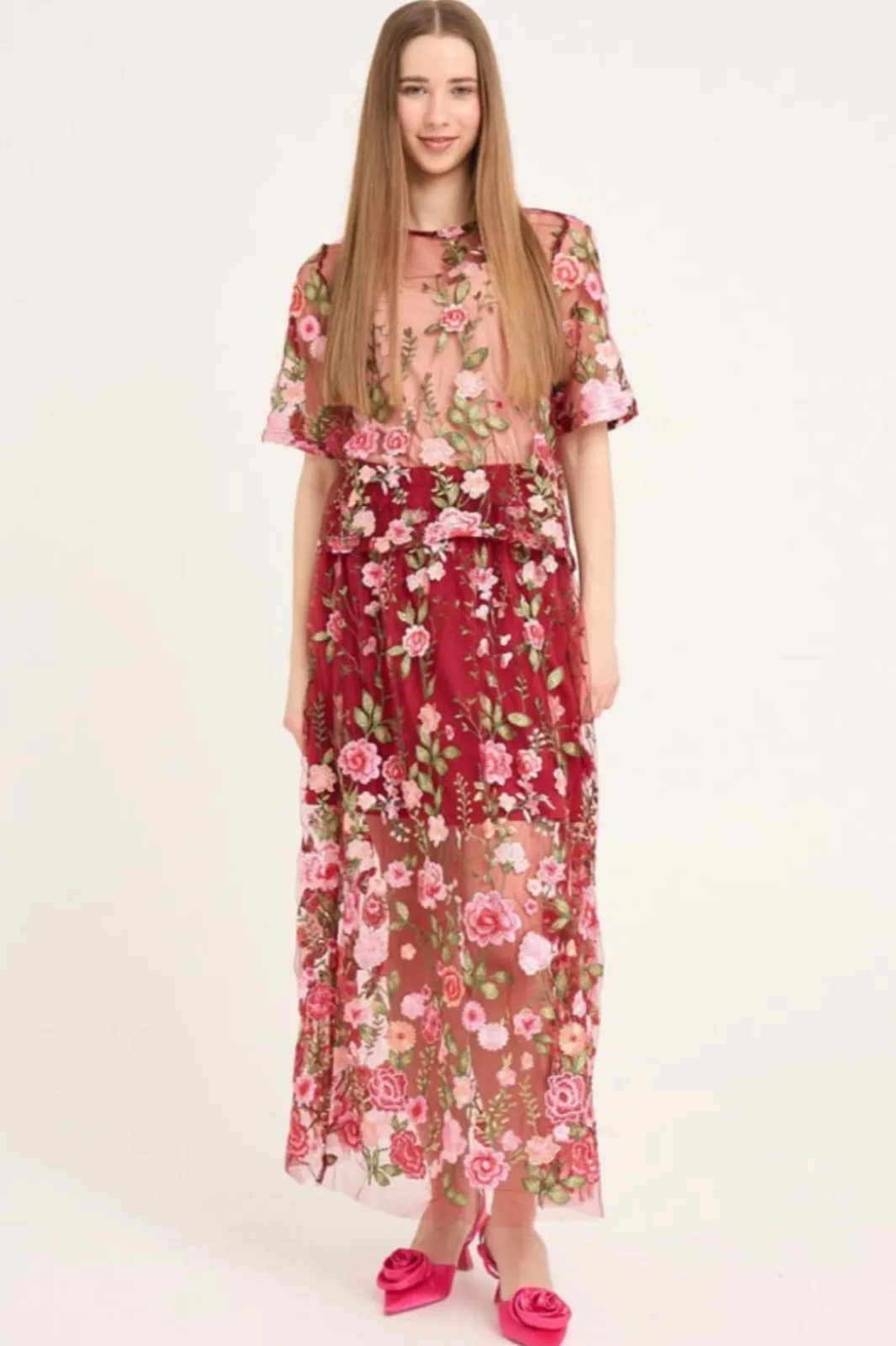 Online A-View Fuschia Skirt AV4624 373