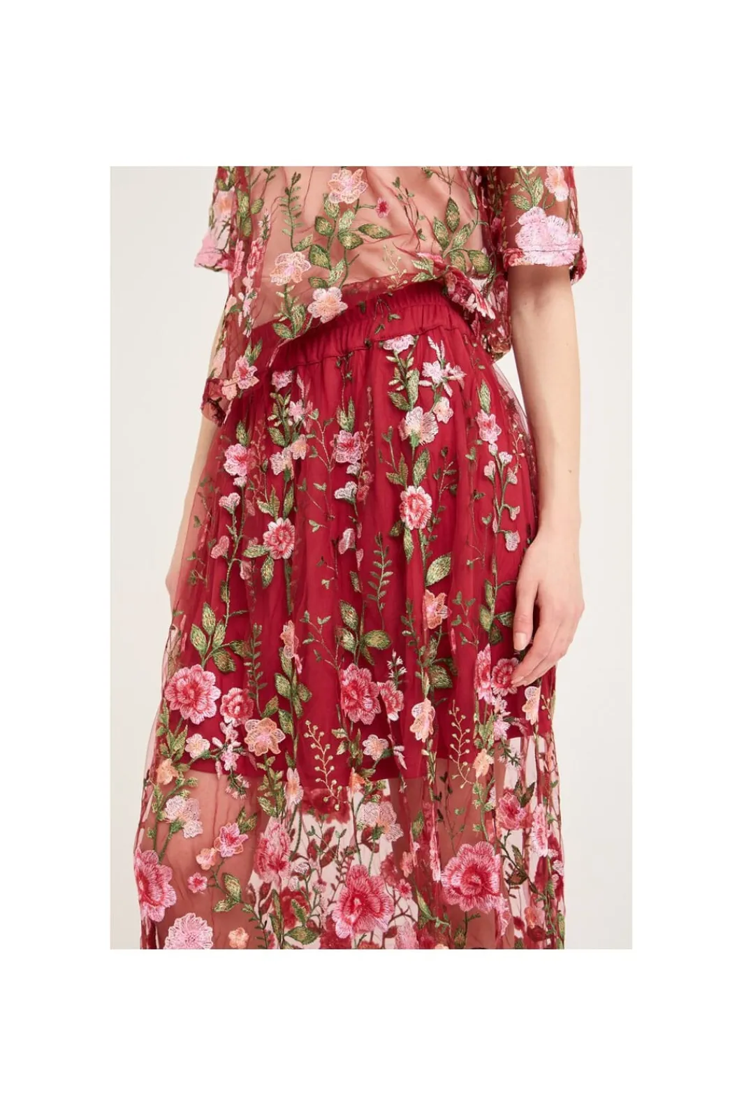 Online A-View Fuschia Skirt AV4624 373