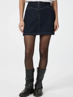 Neo Noir Gabani Denim Skirt 164288 Dark Blue