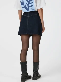 Neo Noir Gabani Denim Skirt 164288 Dark Blue