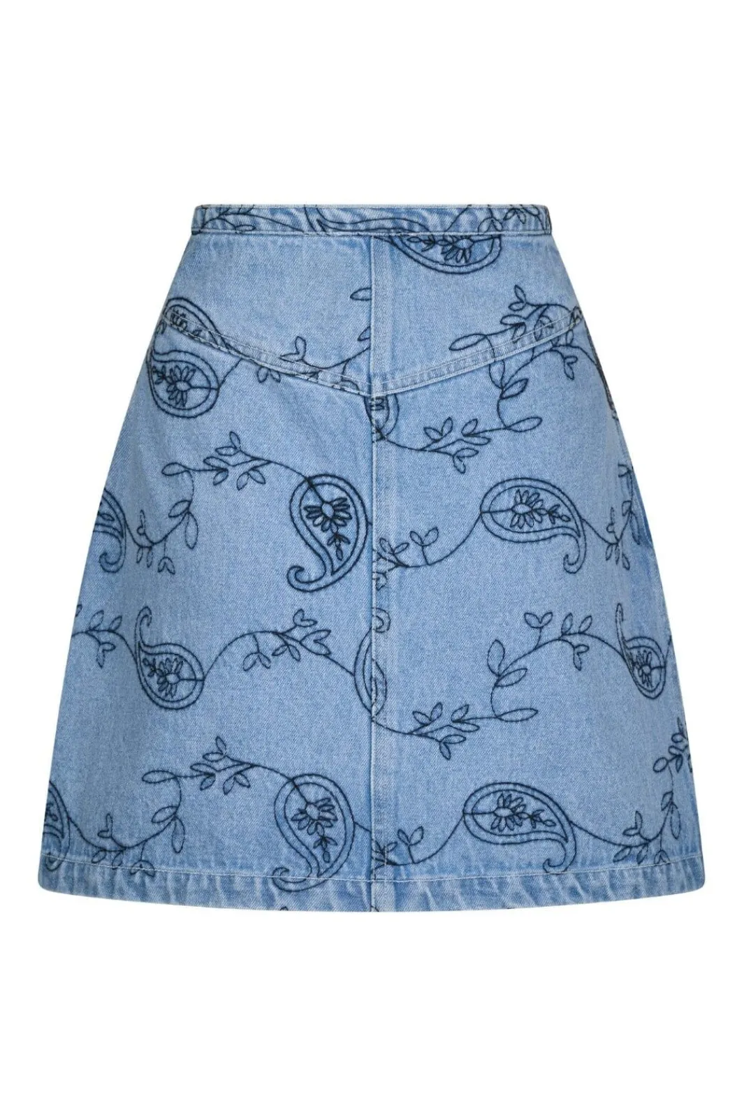 Sale Neo Noir Gabani Embroidery Denim Skirt 165223 140