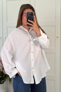 Outlet A-bee Gabrielle Shirt Skjorte White