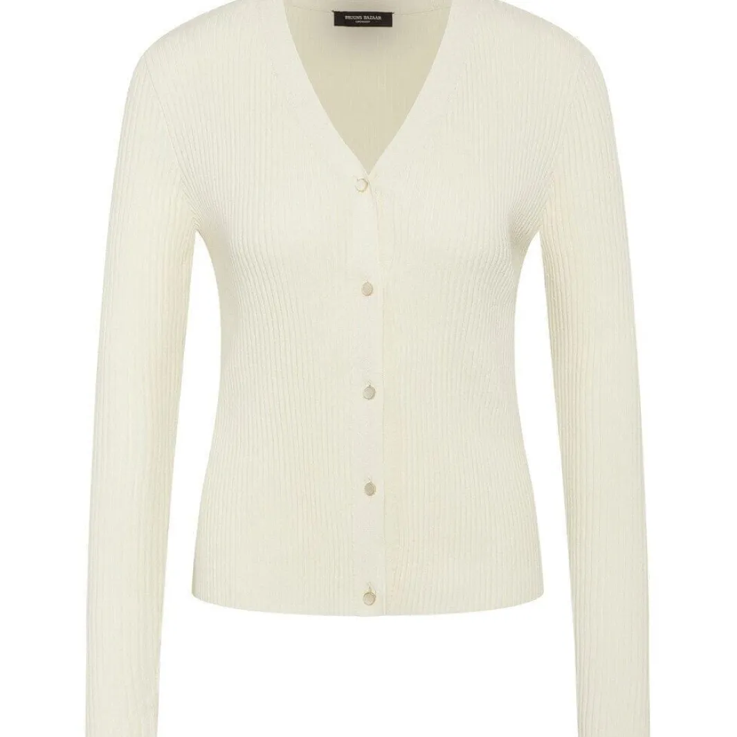 Sale Bruuns Bazaar GallberryBBCarica knit cardigan White Cream