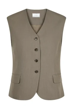 Outlet Neo Noir Gamina Structure Waistcoat Khaki