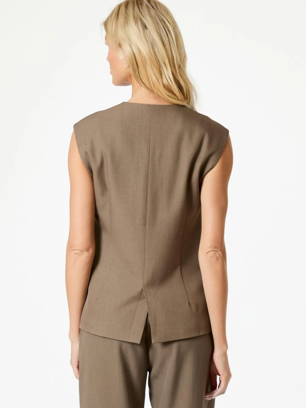 Outlet Neo Noir Gamina Structure Waistcoat Khaki
