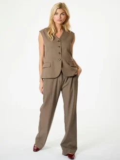 Outlet Neo Noir Gamina Structure Waistcoat Khaki