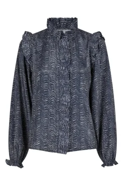 Best Neo Noir Gemmi Zigzag Duo Blouse Midnight Blue