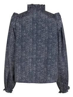 Best Neo Noir Gemmi Zigzag Duo Blouse Midnight Blue