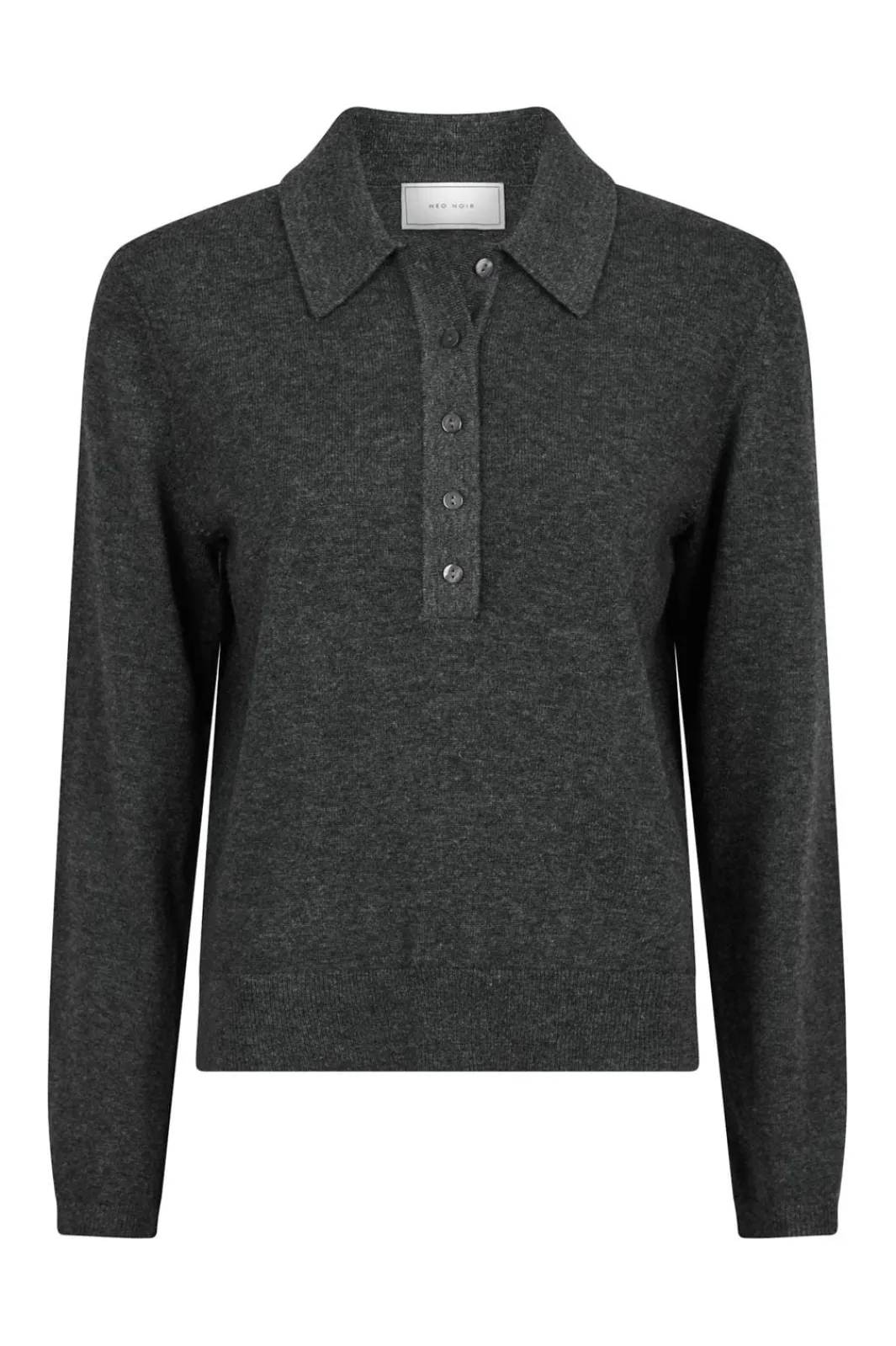 Discount Neo Noir Genea Knit Polo Blouse 163891 Antracit