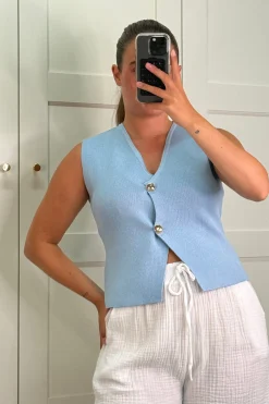 Online A-bee Georgia Top Light Blue