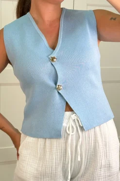 Online A-bee Georgia Top Light Blue