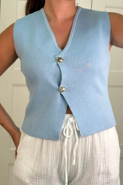 Online A-bee Georgia Top Light Blue
