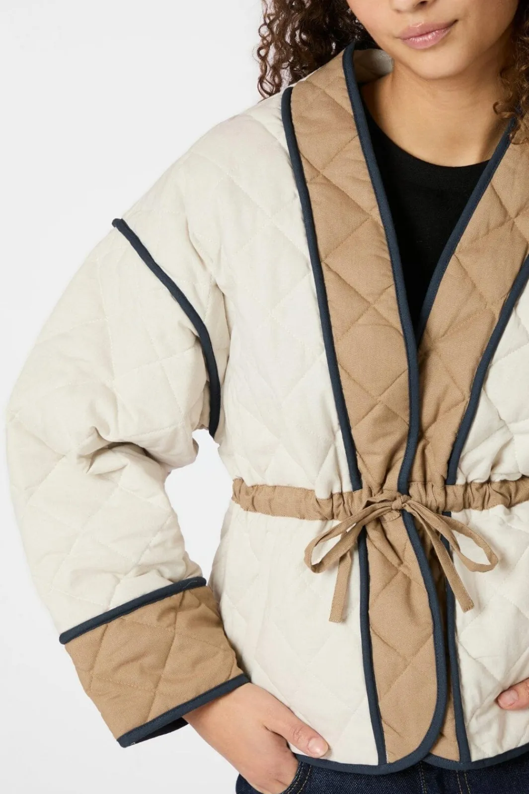 Online Neo Noir Gerdi Solid Quilt Jacket 164871 122