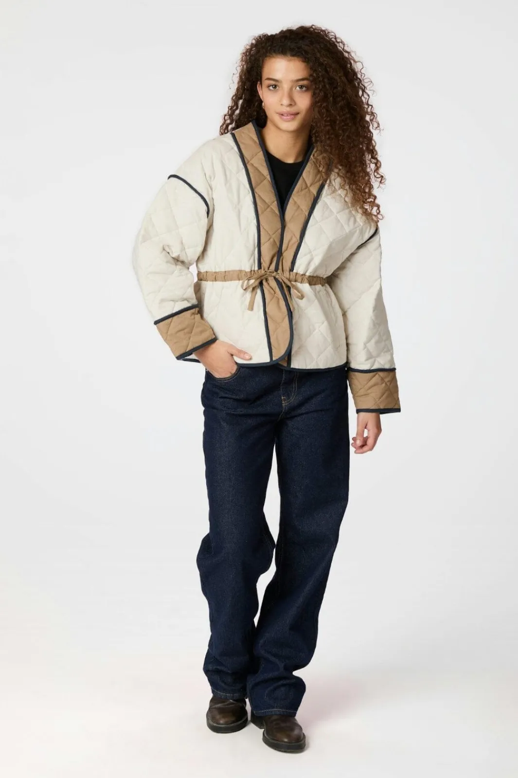 Online Neo Noir Gerdi Solid Quilt Jacket 164871 122