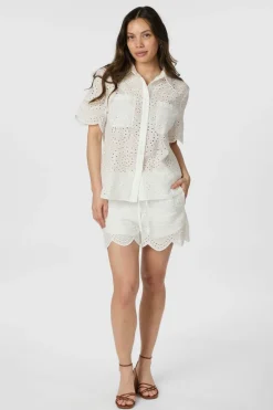 Online Neo Noir Gessie Embroidery Shirt 165383 120