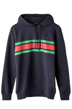 Sale H2O Gilleleje Sweat Hoodie Navy/Green/Red