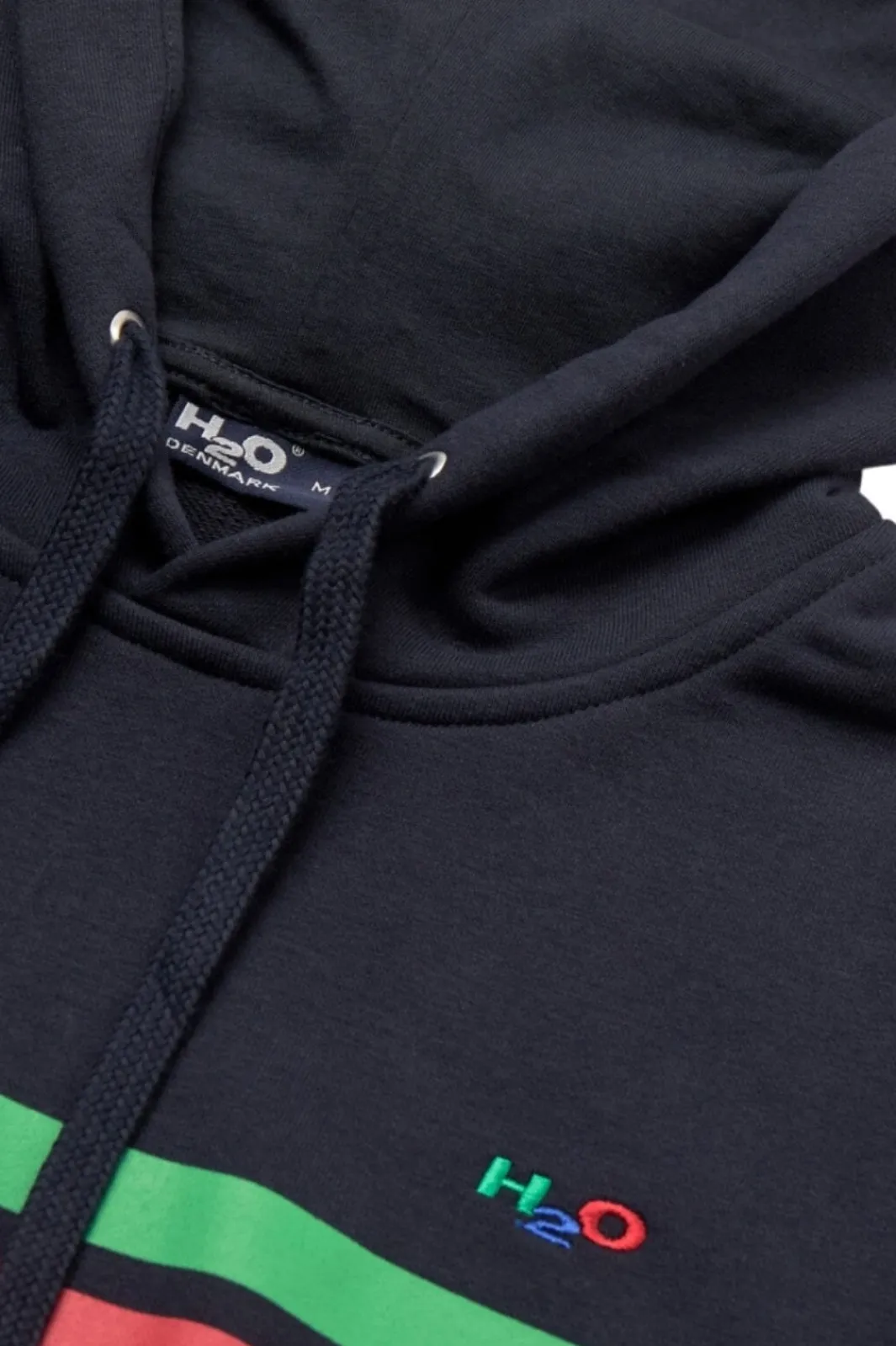 Sale H2O Gilleleje Sweat Hoodie Navy/Green/Red