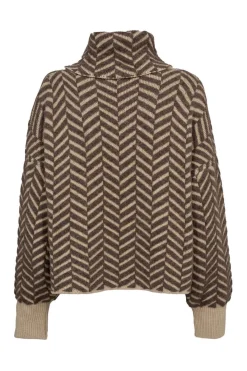 Discount Gossia Ginago Sweater G2168 Sand Brown Mix