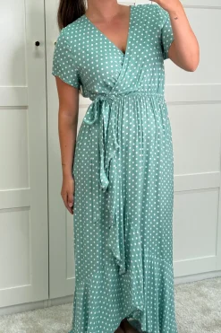 Hot A-bee Ginevra Dot Wrap Dress Green