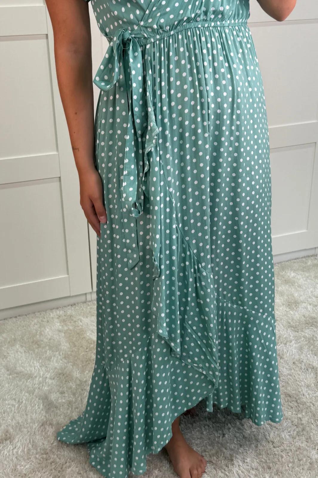 Hot A-bee Ginevra Dot Wrap Dress Green