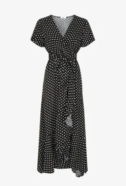 Best A-bee Ginevra Dot Wrap Dress Black