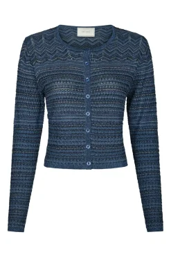 Sale Neo Noir Gini Chevron Knit Cardigan 166461 141