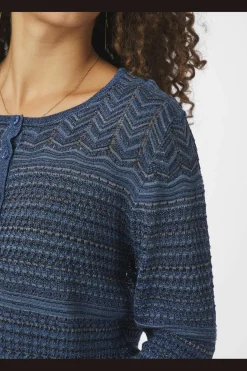 Sale Neo Noir Gini Chevron Knit Cardigan 166461 141