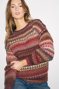 Best Noella Gio Knit Sweater 1047 Rust Mix