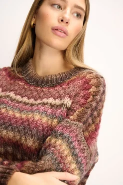 Best Noella Gio Knit Sweater 1047 Rust Mix