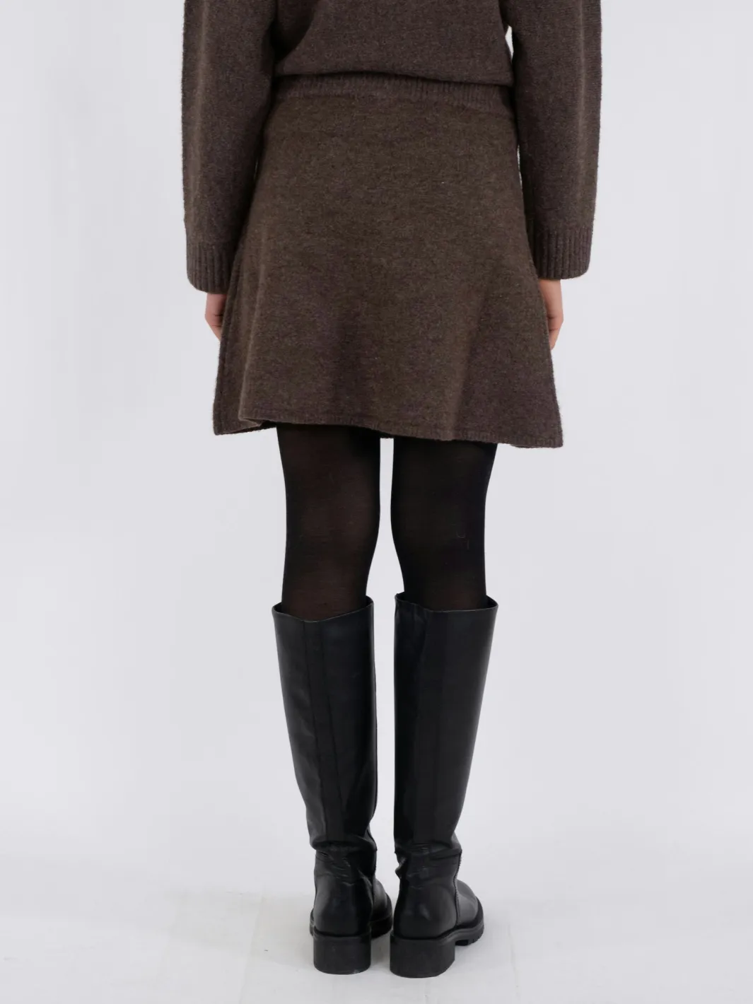 Online Neo Noir Gisa Knit Skirt Brown Melange