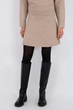 Hot Neo Noir Gisa Knit Skirt Sand Melange