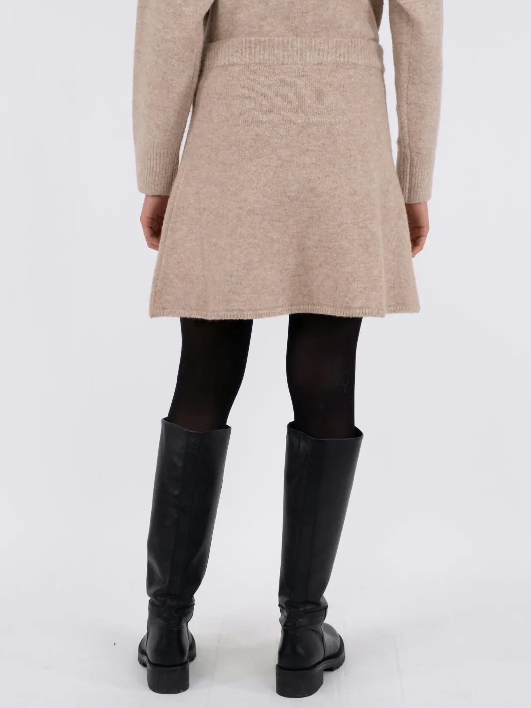 Hot Neo Noir Gisa Knit Skirt Sand Melange