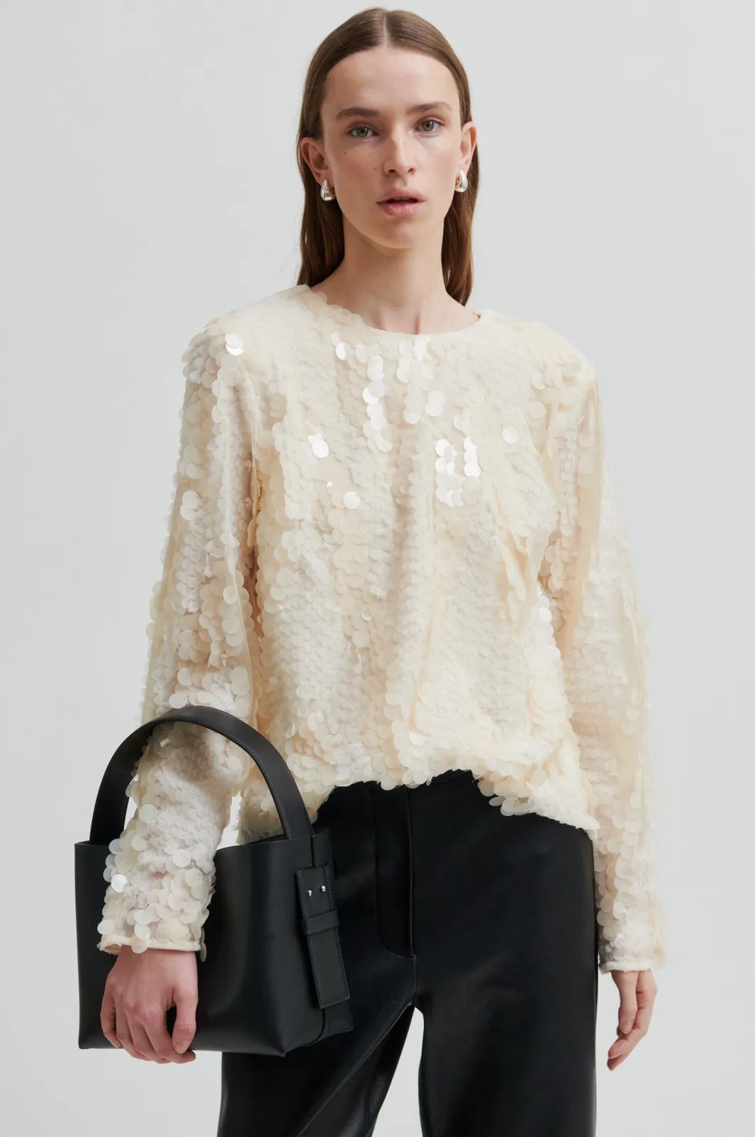 Outlet Second Female Glimmer Blouse 60207 1045 Jet Stream