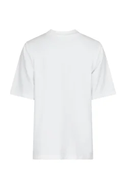 Hot Valentin Studio Gold Button Casual T-shirt White
