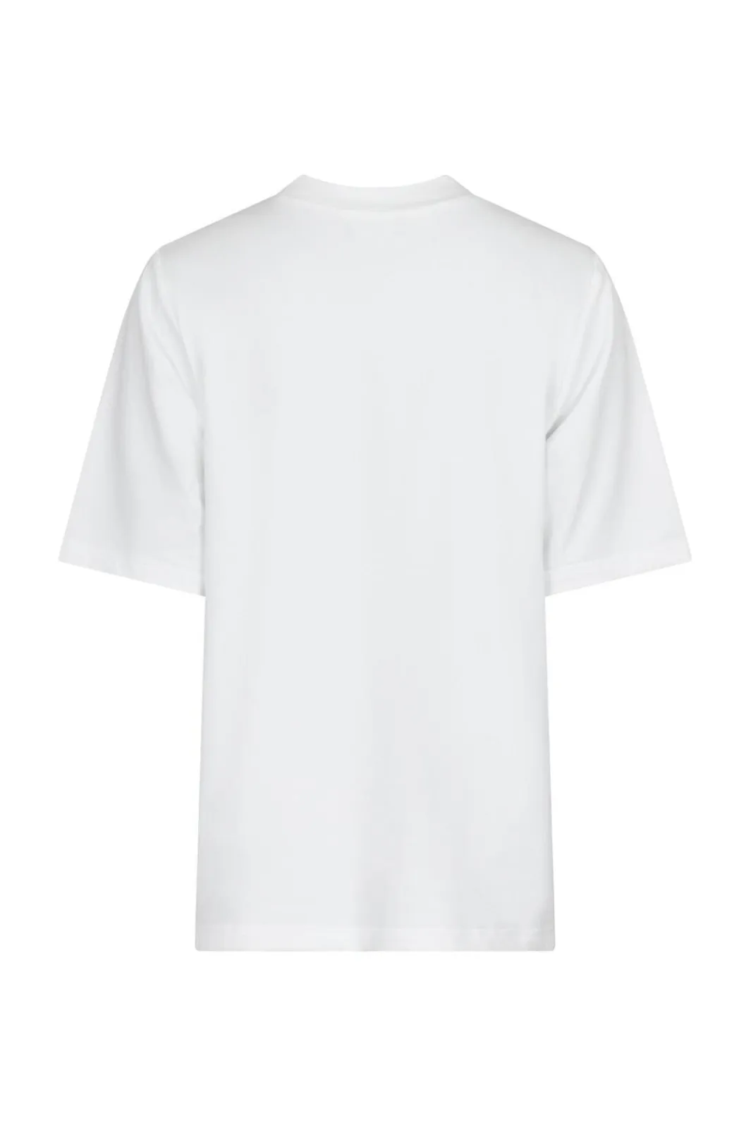 Hot Valentin Studio Gold Button Casual T-shirt White