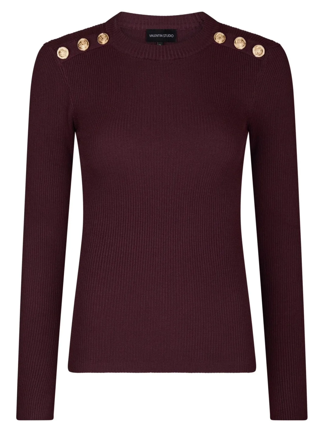Discount Valentin Studio Gold Button Knit Blouse 160471 174