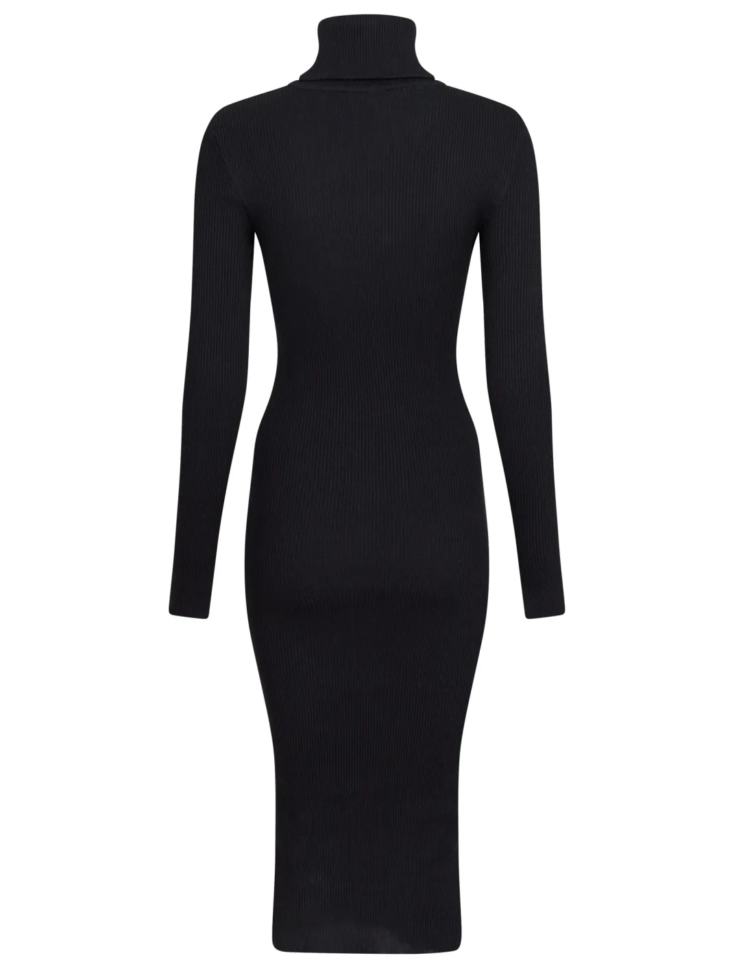 Sale Valentin Studio Gold Button Knit Roll Dress Black